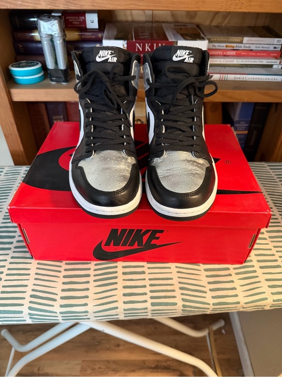 Jordan Other - Jordan Men's High Top Sneakers - Black and Silver